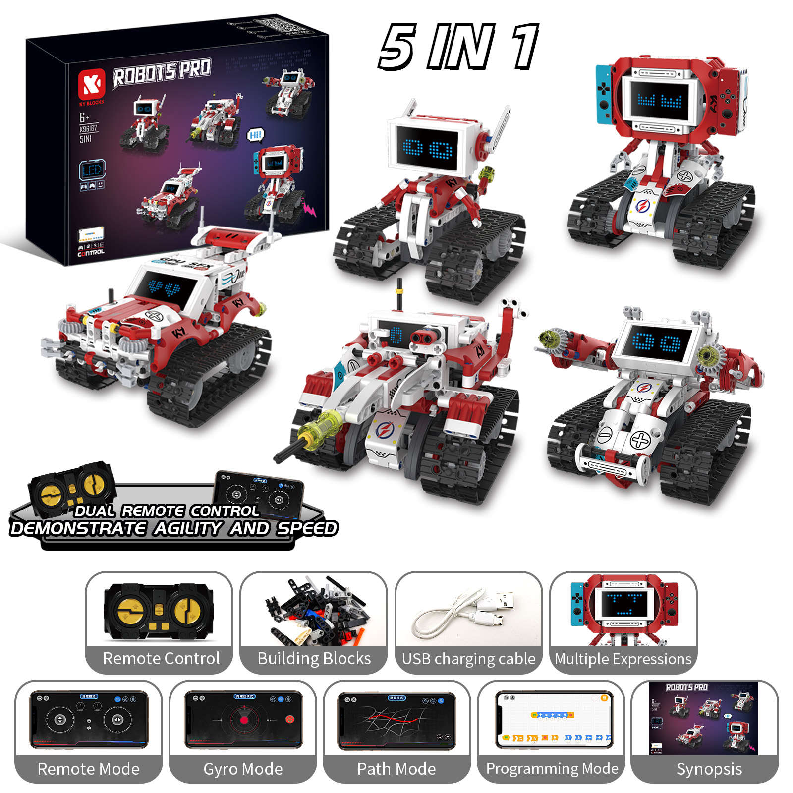 Heavy Equipment Lego - 5 in 1 Technical Remote Control