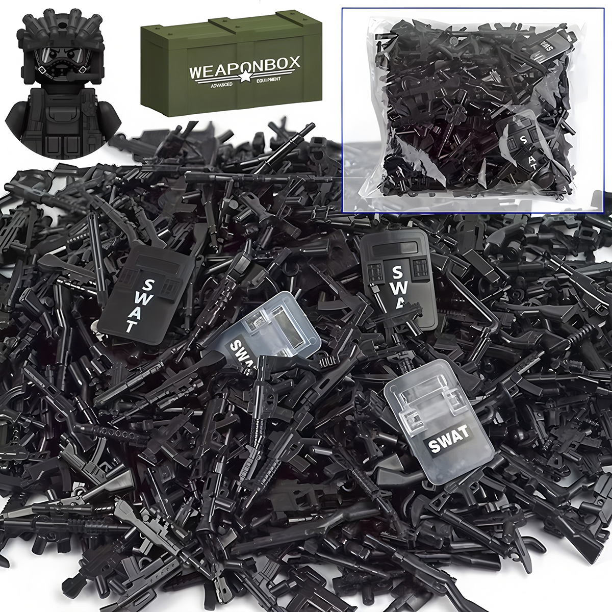 Heavy Equipment Lego - Army Soldier Police SWAT Military Heavy