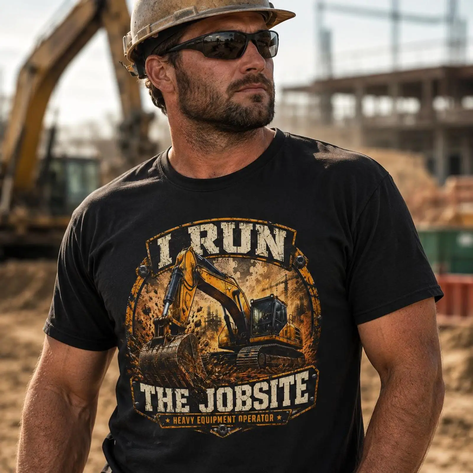 I Run The Jobsite T Shirt Heav - Heavy Equipment Operations ulasan dan harga