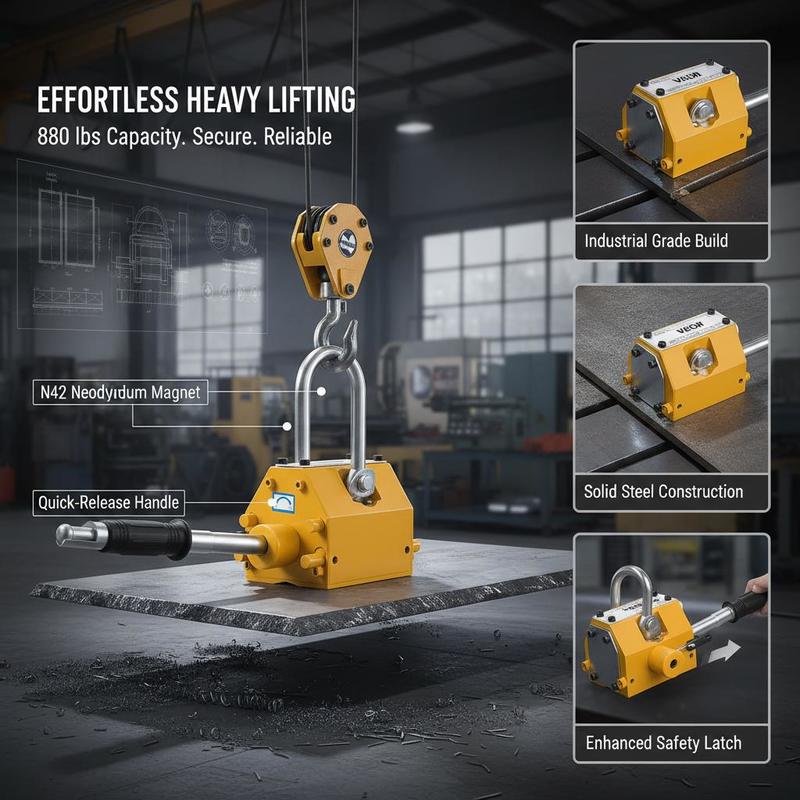 Neodymium Hoist Magnet 880 lbs - Heavy Equipment Lift ulasan dan harga