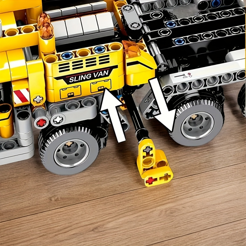 Yellow Telescopic Crane Buildi - Heavy Equipment Lego ulasan dan harga
