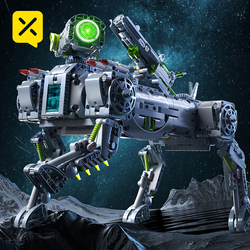 Mechanical Robot Dog Building  - Heavy Equipment Lego ulasan dan harga