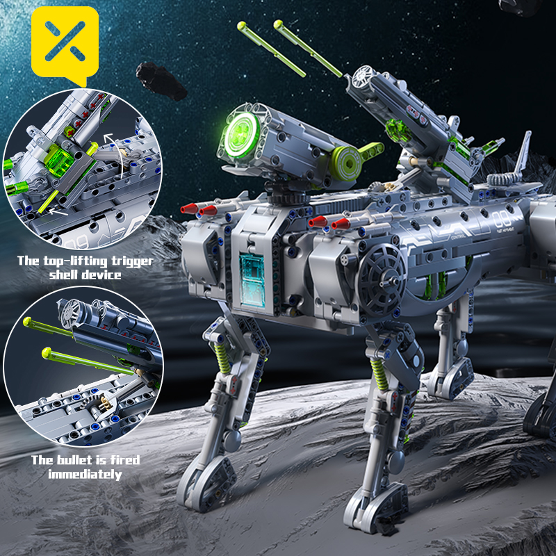 Mechanical Robot Dog Building  - Heavy Equipment Lego ulasan dan harga