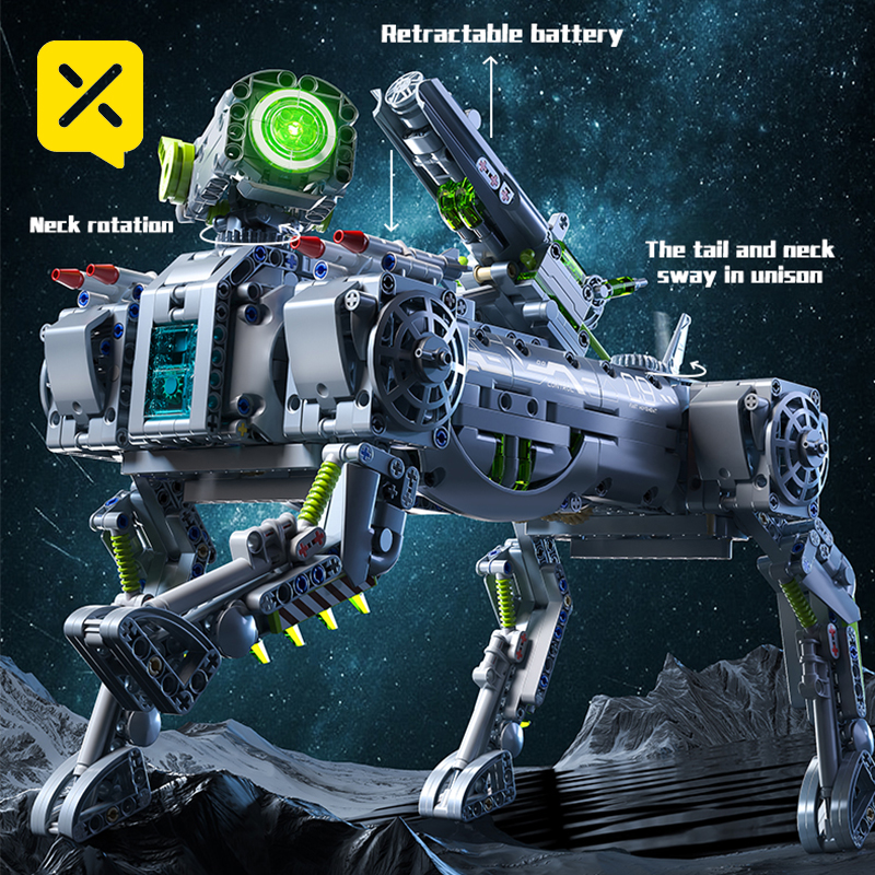 Mechanical Robot Dog Building  - Heavy Equipment Lego ulasan dan harga