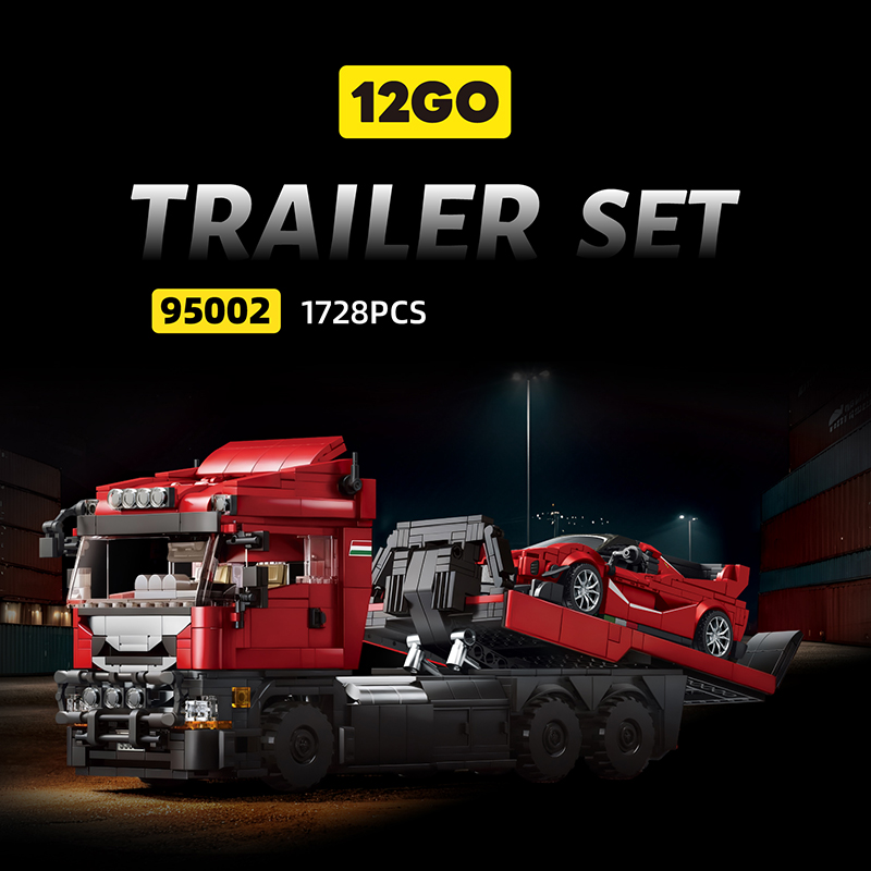 Red Tractor Truck & Red Super  - Heavy Equipment Lego ulasan dan harga