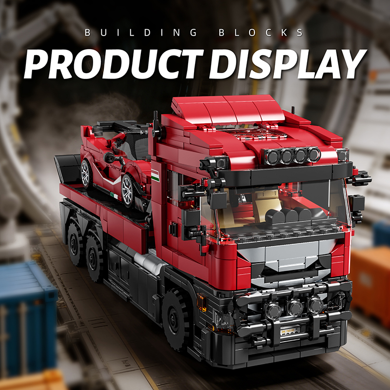 Red Tractor Truck & Red Super  - Heavy Equipment Lego ulasan dan harga