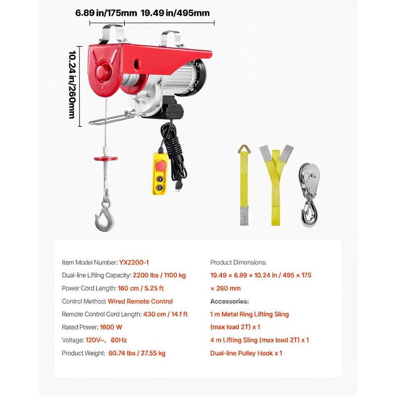 High Capacity Power Winch 2200 - Heavy Equipment Lift ulasan dan harga
