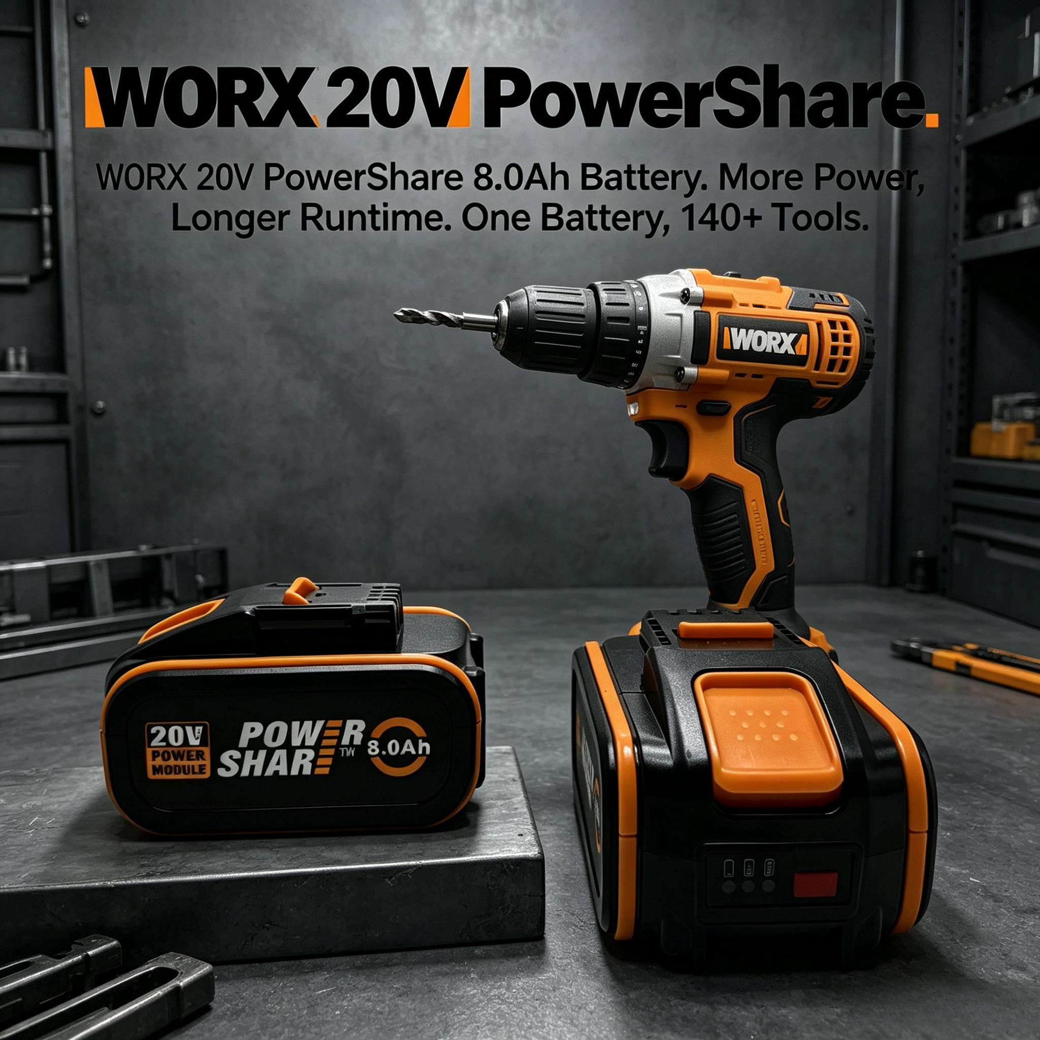 Worx 20V Rechargeable Battery  - Heavy Equipment Bundle ulasan dan harga