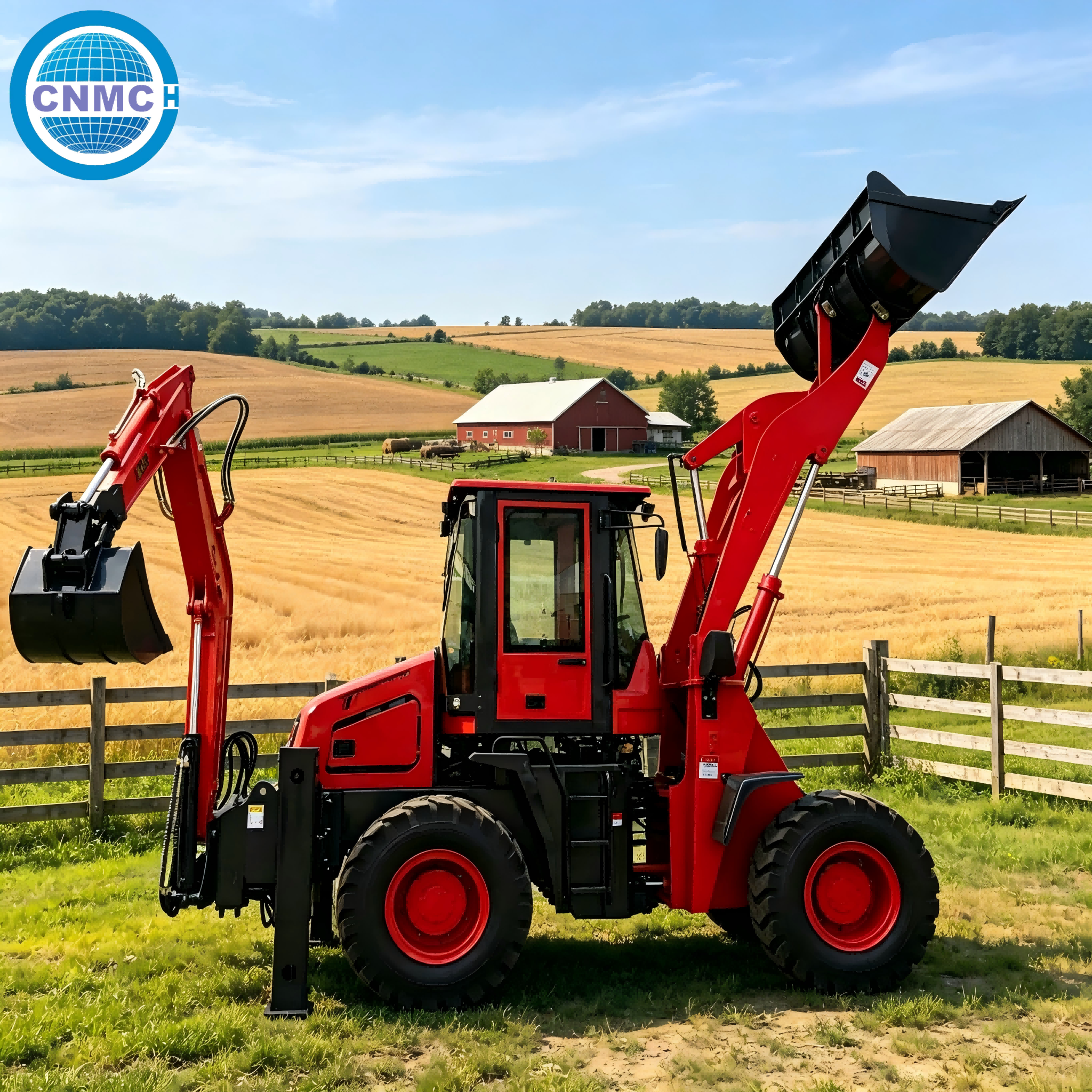 CNMC 6 Ton 4x4 Wheel Excavator - Tractor Backhoe ulasan dan harga