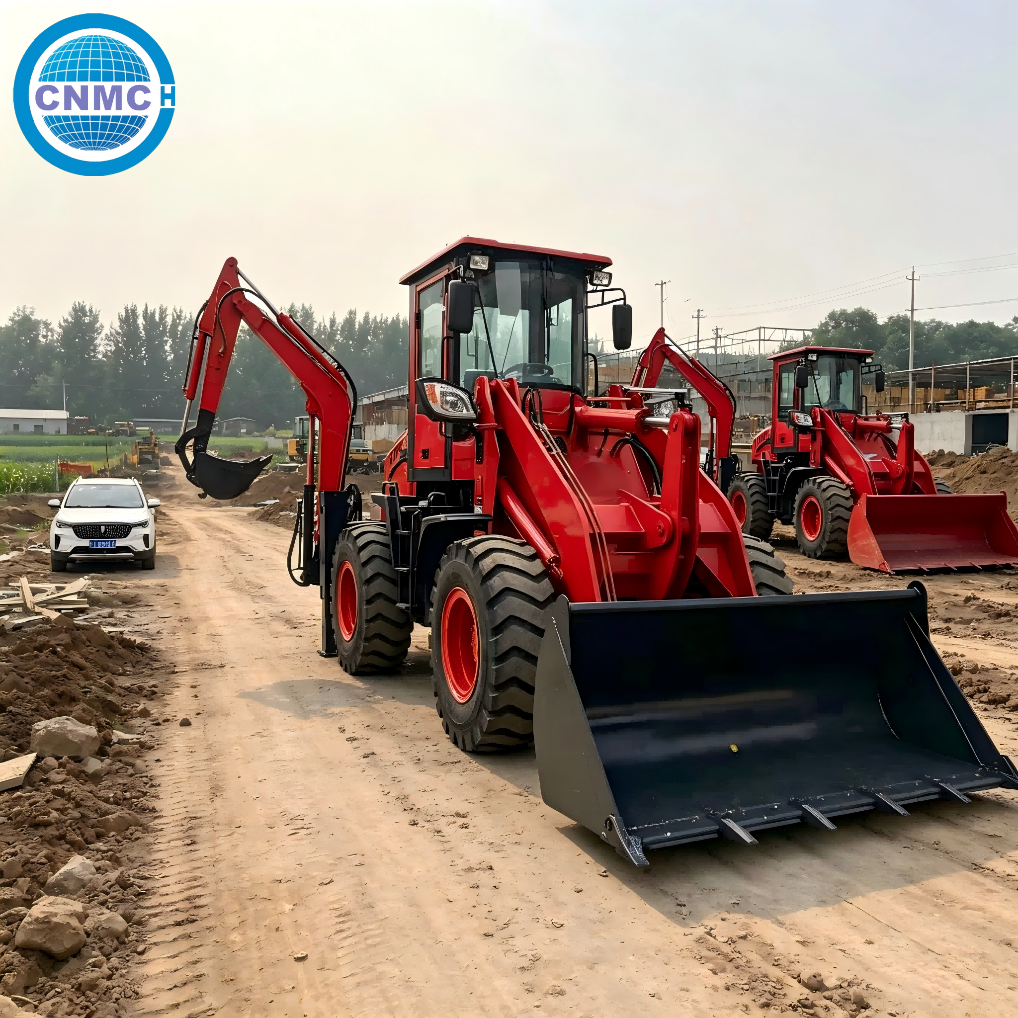 CNMC 6 Ton 4x4 Wheel Excavator - Tractor Backhoe ulasan dan harga