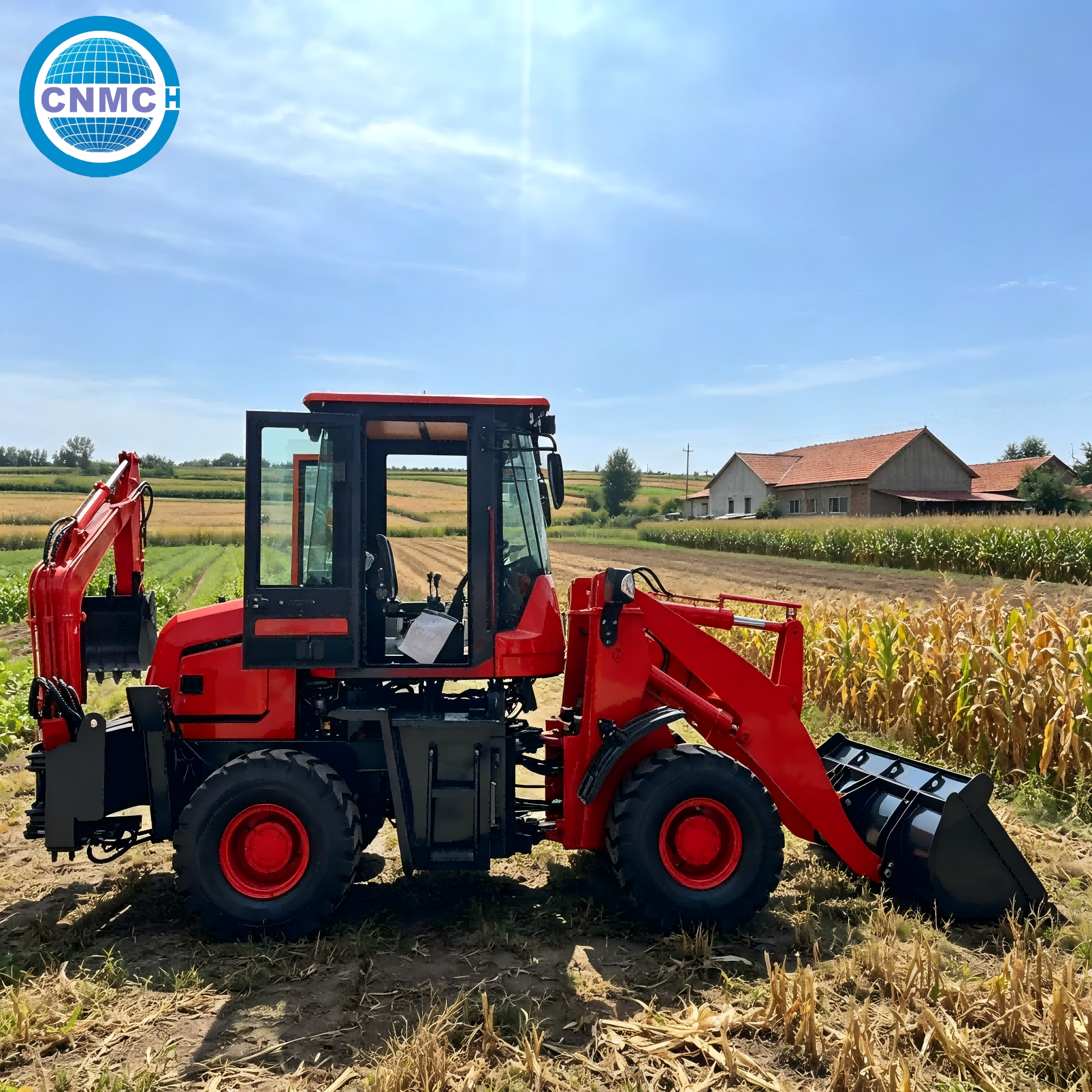 CNMC 6 Ton 4x4 Wheel Excavator - Tractor Backhoe ulasan dan harga